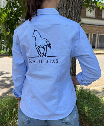 Camisa Jinete Dama Celeste