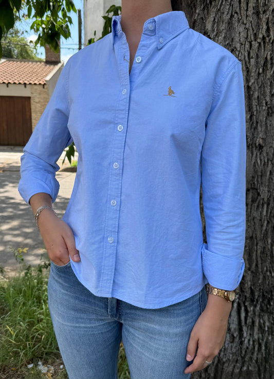 Camisa Jinete Dama Celeste