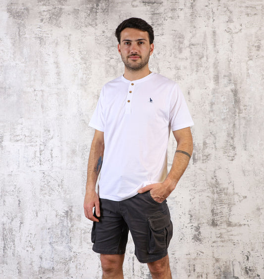 T-shirt Botones Blanco