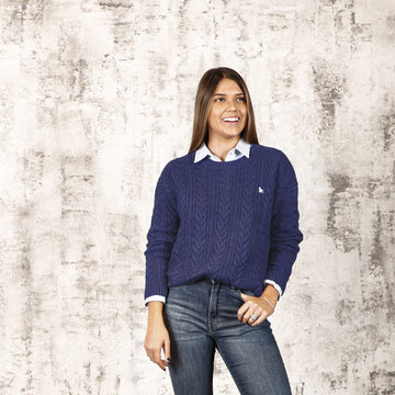Sweater Trenzado Azul