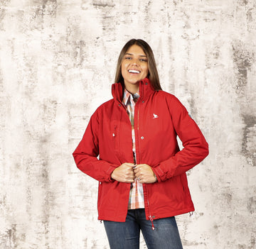 Campera Taslon Dama Roja